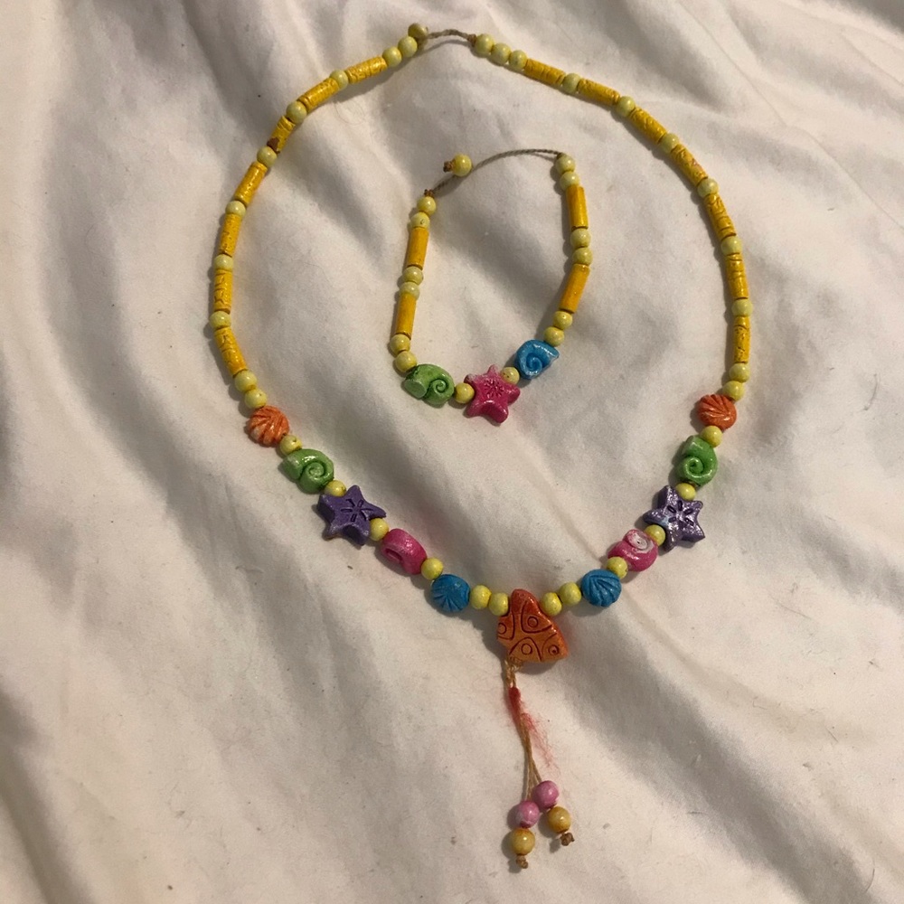 Seashell Necklace and Bracelet Set